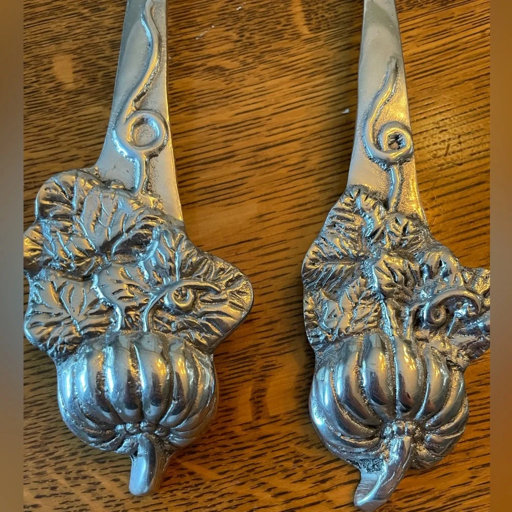 Vintage Pewter serving set Thanksgiving